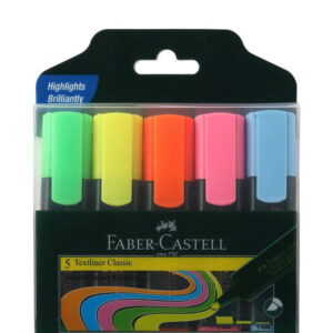 Faber-Castell Textliner Fluoroscent Highlighter ( Set Of 5 )